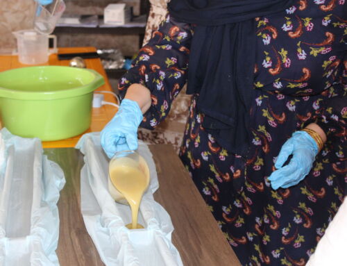 Unge i Irak fremstiller traditionsrige sæber